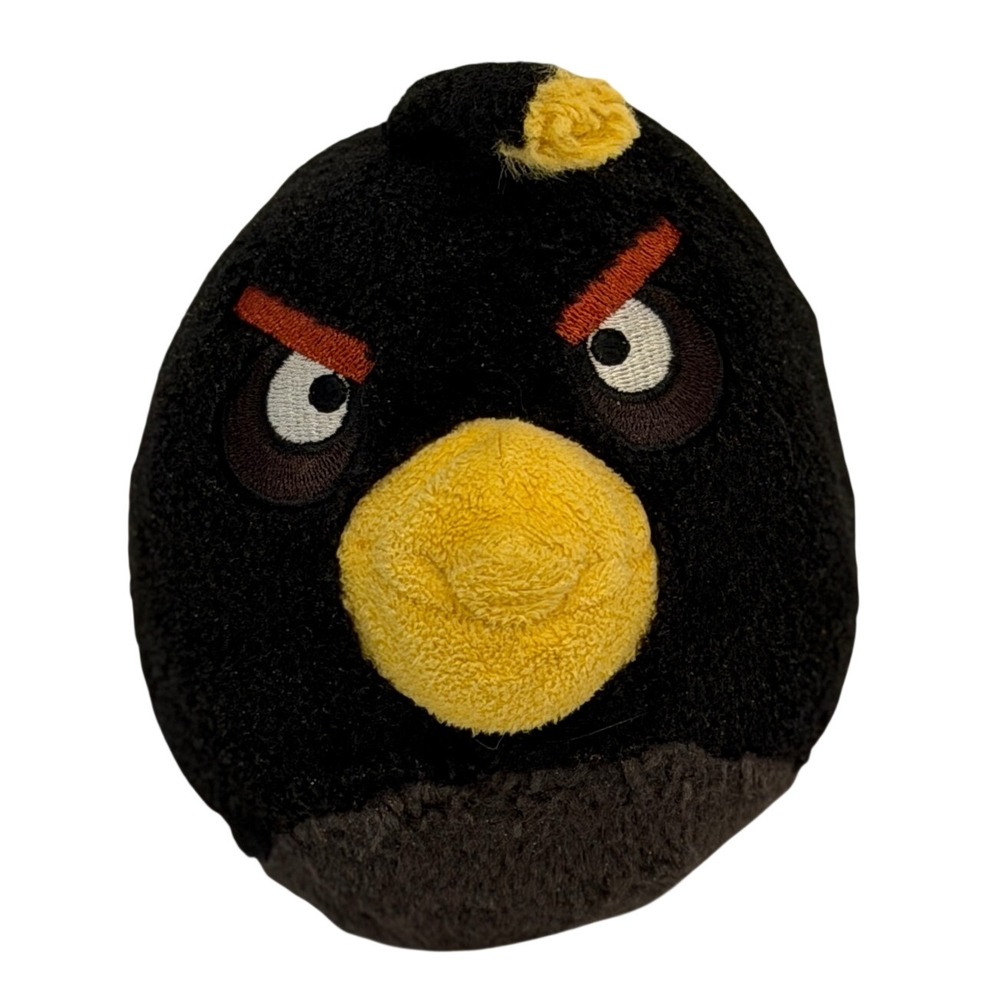 Angry Birds Commonwealth Black Bomb Bird Plush Stuffed Animal 5 inch 2010